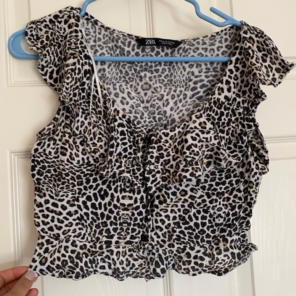 crop top Zara animal print